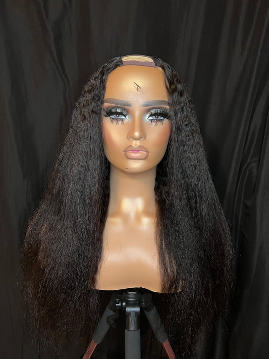 KINKY STRAIGHT U-PART WIG